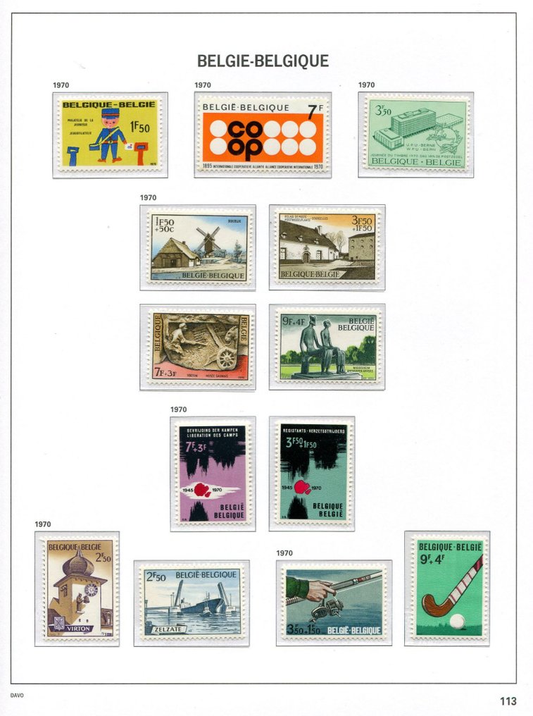 Belgium 1970/1989 - Full collection of stamps and blocks (no booklets) - OBP/COB 1519/2348 + BL 47/65 #2.1