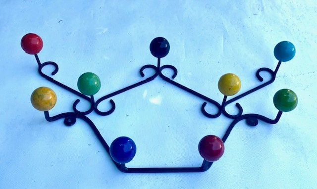 Coat rack - Metal and Wood - Two vintage composable coat racks from the 1960s. #1.0