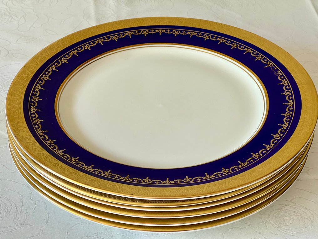 AYNSLEY, Georgian Cobalt - 碟 (6) - 瓷器 #1.0