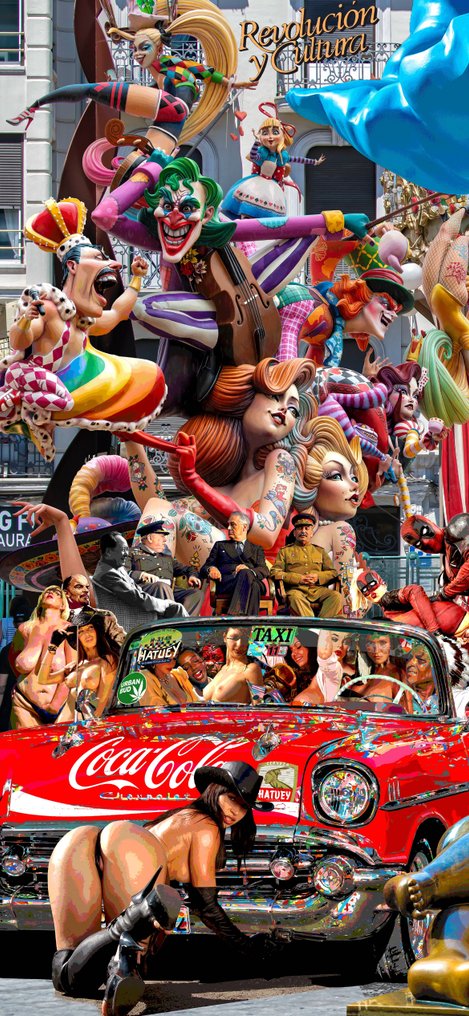 Reinaldo Ortega Sardiñas XXI España - Enjoy Cocaine - Pop surrealismo- formato XL #1.0