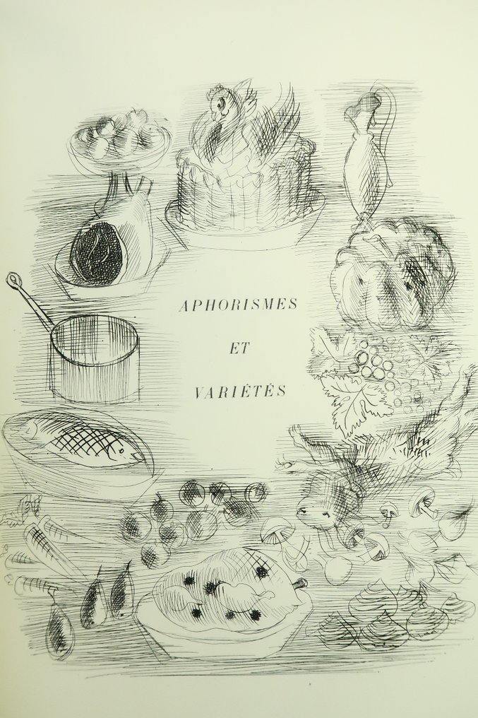 Brillat-Savarin / Raoul Dufy - Aphorismes et Variétés.‎ Gravures originales à l'eau-forte par Raoul Dufy [reliure Devauchelle] - 1940 #1.0