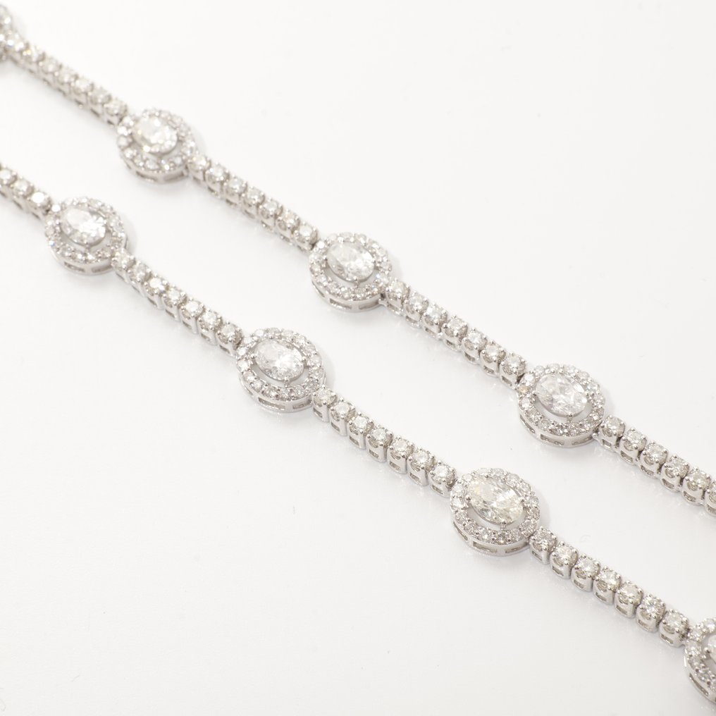 项链 - 14K包金 白金 - 10.63ct. tw. 钻石 (天然) - 钻石 #3.2