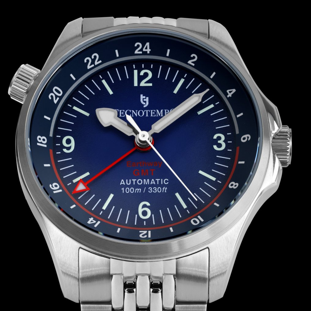 Tecnotempo - GMT "Earthway" - Automatic- Blue - Limited Edition - - TT.100EW.BL - Men - 2020+ #3.2