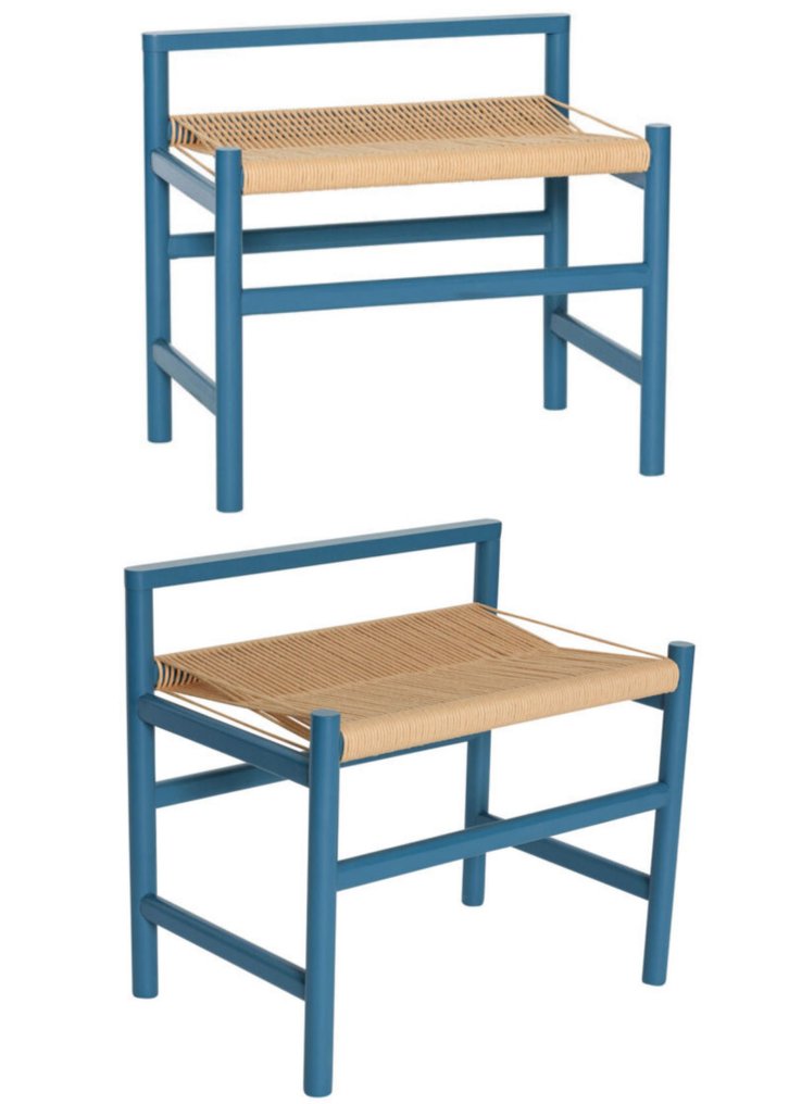 Hübsch - A.D. Copier - Bench (2) - Heritage Bench - Petrol - Ash Wood - 2 Pieces #2.1