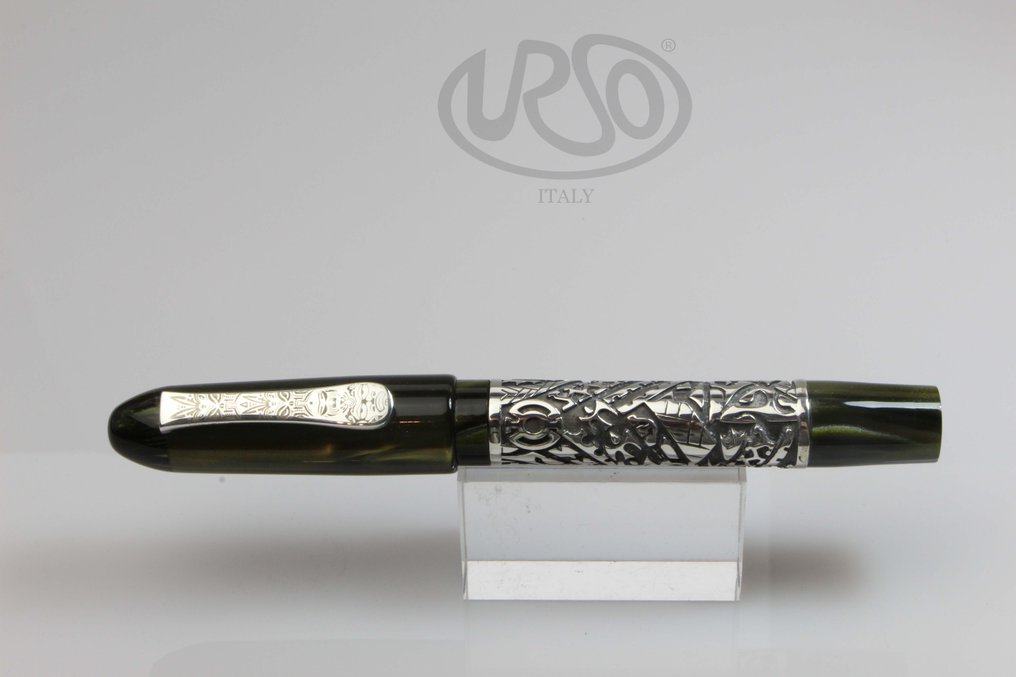 URSO - Stilografica Maori in argento resina madreperlata - Fyldepen #2.1