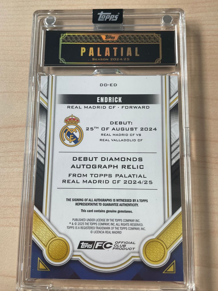 2024/25 Topps Palatial Endrick RC Debut Diamonds 04/10 Autographed card, Limited edition - 1 Card - Near Mint (NM) #3.2
