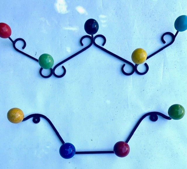 Coat rack - Metal and Wood - Two vintage composable coat racks from the 1960s. #3.2