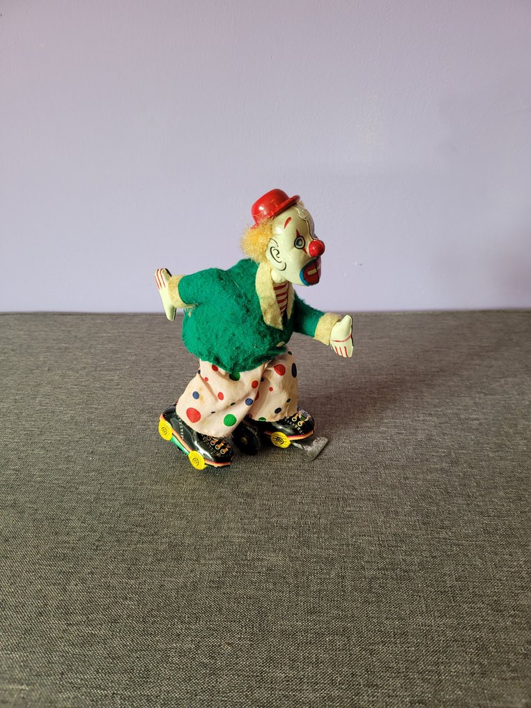 TPS - 锡制玩具 - Mechanical Clown On Roller Skates, Boxed - 1950-1960 - 日本 #1.0