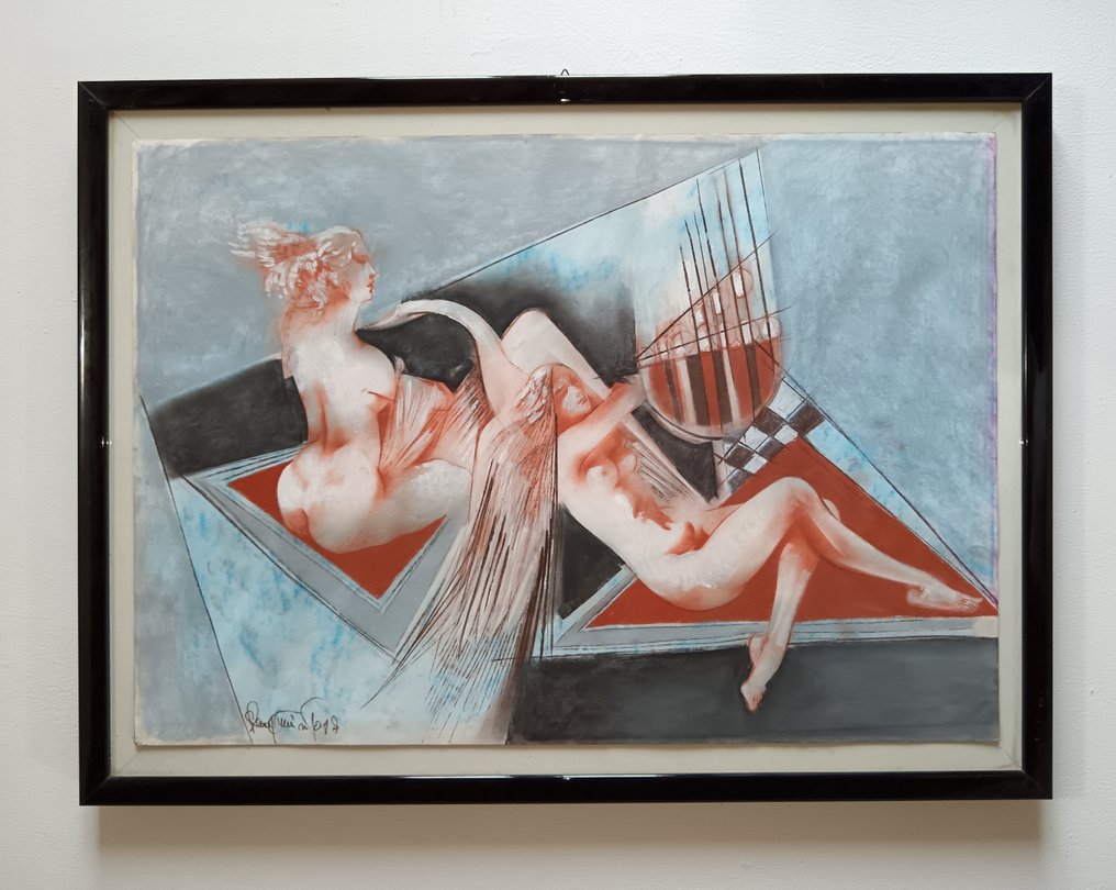 Ευρωπαϊκή σχολή (XX) - Coppia di nudi con strumenti musicali #3.2