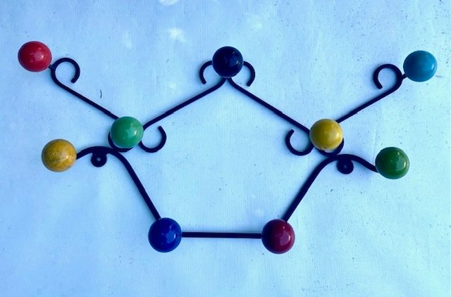 Coat rack - Metal and Wood - Two vintage composable coat racks from the 1960s. #1.0