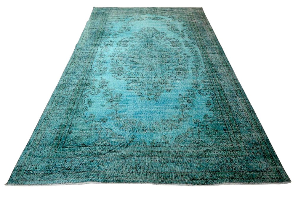 Μεγάλο μπλε ρετρό - Χαλί - 310 cm - 190 cm - με πιστοποιητικό #1.0