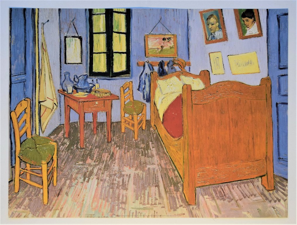 Vincent Van Gogh - ROOM IN ARLES - Original vintage lithographic print - Year 1996 #1.0