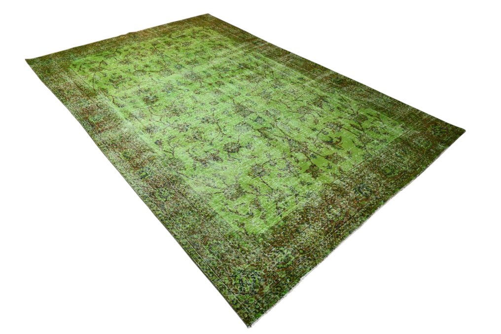 大号的绿色复古 - 小地毯 - 305 cm - 200 cm - 有证书 #1.0