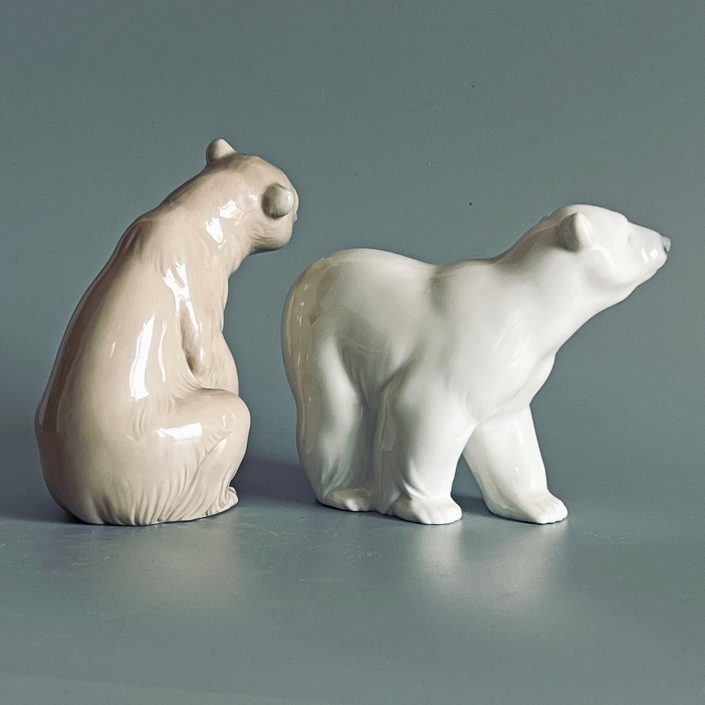 Lladró - Figure - Pareja de figuras de osos de porcelana Lladró de los años 70 (2) - Porcelain #2.1