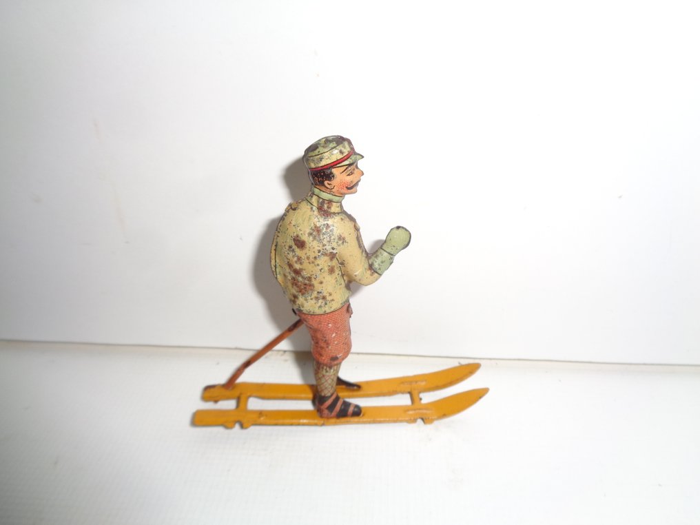 Meier - Tinnleke - seltener skifahrer penny toy - 1900–1910 - Tyskland #1.0