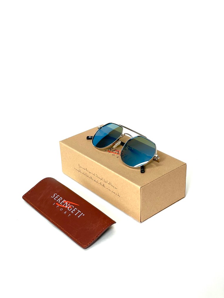 Other brand - SERENGETI Sport, Shelby, Handmade, Shiny Silver, Spirit Blue Polarized, Spectral Control - Sunglasses #1.0