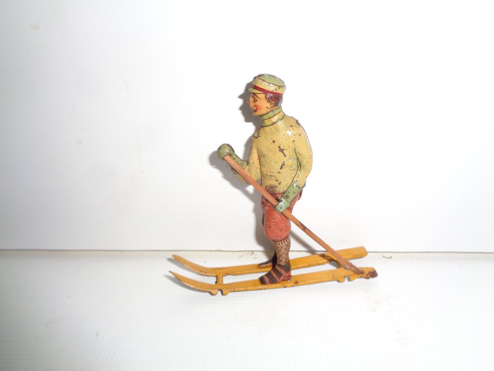 Meier - Tinnleke - seltener skifahrer penny toy - 1900–1910 - Tyskland #1.0
