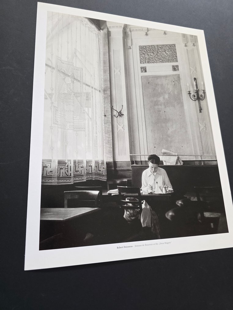 Robert Doisneau (1912–1994) - Simone de Beauvoir au café "Les deux magots", Paris, 1944 #3.2