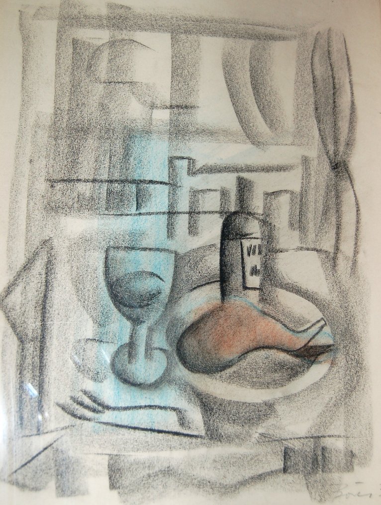 Francisco Bores (1898-1972) - Natura morta cubista (1934) #1.0