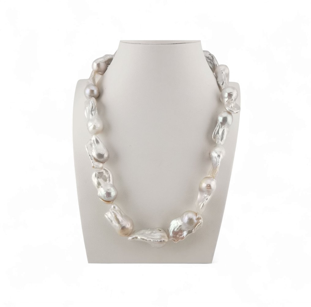 珍珠 - 银 - 项链 - 意大利手工艺 #1.0