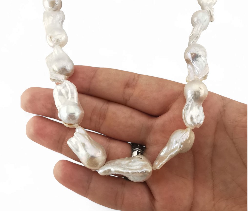 珍珠 - 银 - 项链 - 意大利手工艺 #2.1