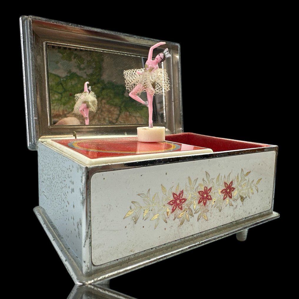 珠宝盒 - 搪瓷, 塑料, 金属 - 带有芭蕾舞者的音乐盒 #1.0