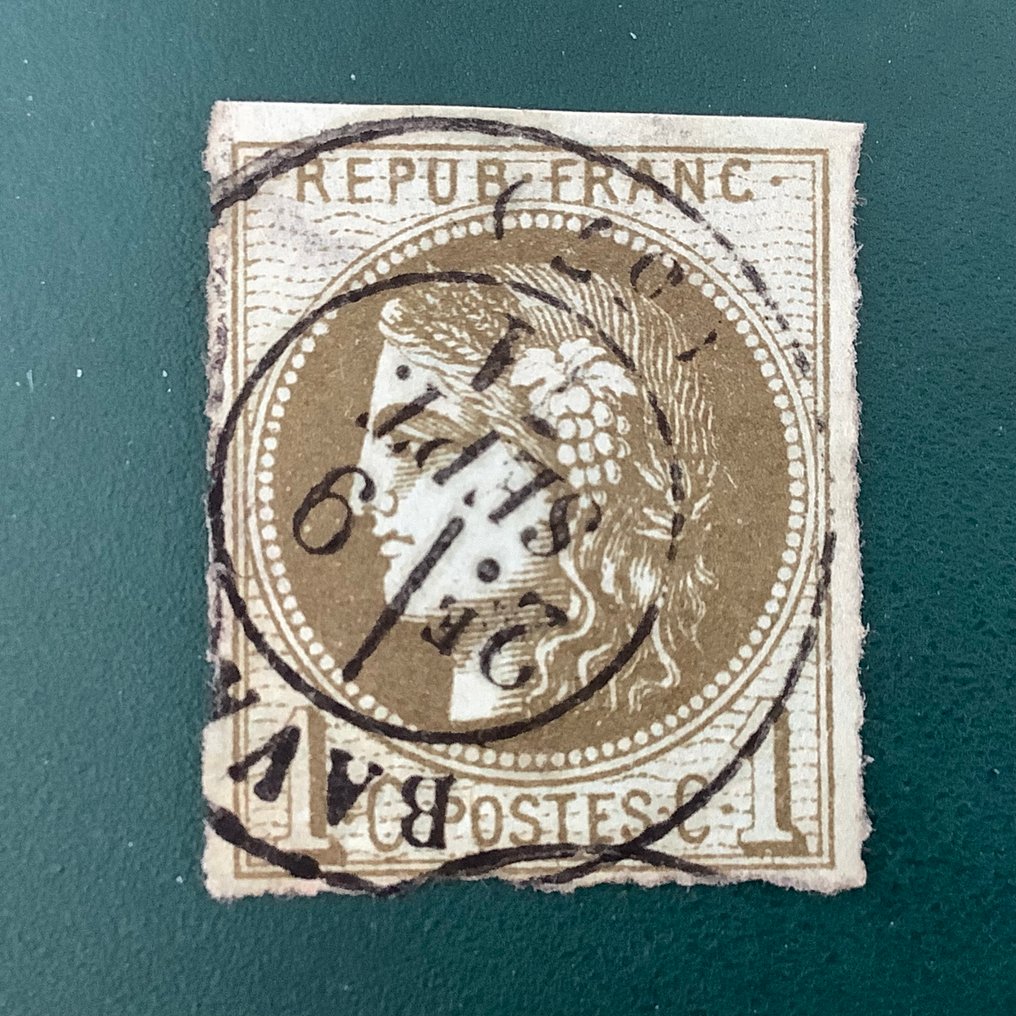 Francia 1870 - 1 centesimo Bordeaux Report 1 - Yvert 39A #3.2