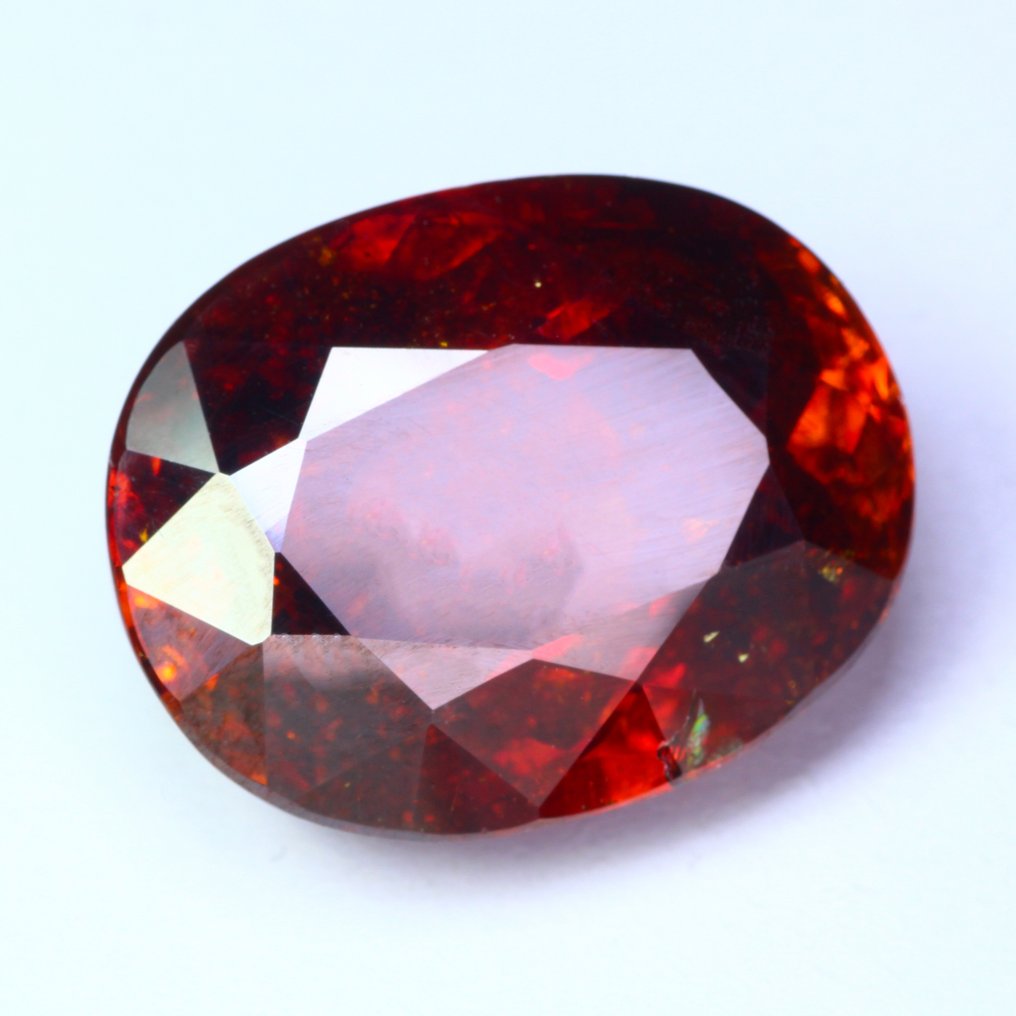 Red, Orange Sphalerite - 32.03 ct - International Colored Gemstone Association (ICA GemLab) - Fine Red Fire Gem #3.2