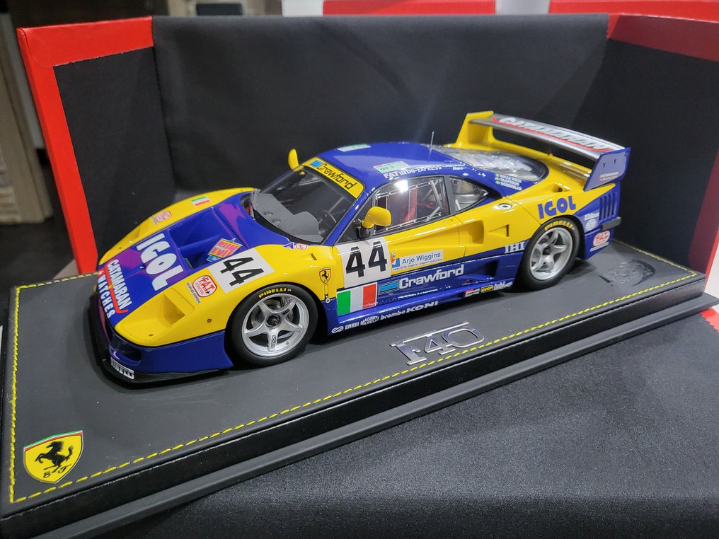 BBR 1:18 - Σπορ αυτοκίνητο μοντελισμού - Ferrari F40 LM Team Ennea Igol 24h Le Mans 1996 #44 - P18139F #1.0