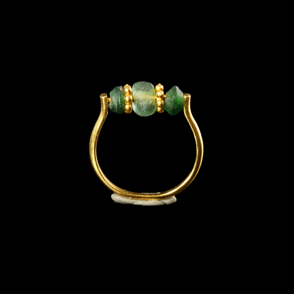 古羅馬帝國 带有罗马玻璃珠的戒指  (沒有保留價) #1.0