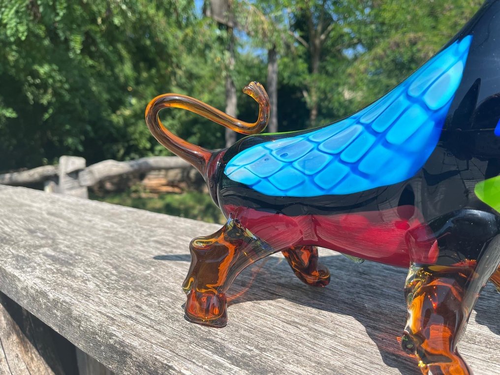 Skulptur, Glas Art - Handmade - Bull XL - 33 cm - Glas #2.1
