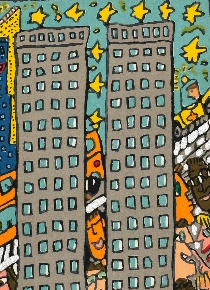 James Rizzi (1950-2011) - N.Y.C. is the Land of Liberty, original silkscreen #3.2