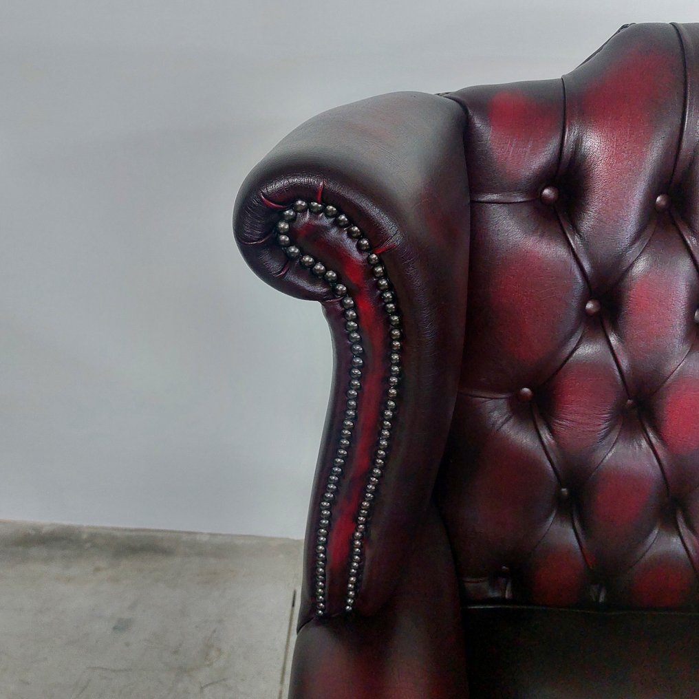 Chesterfield style - 扶手椅子 (2) - Queen Anne - 皮革, 木 - 新的 #3.2