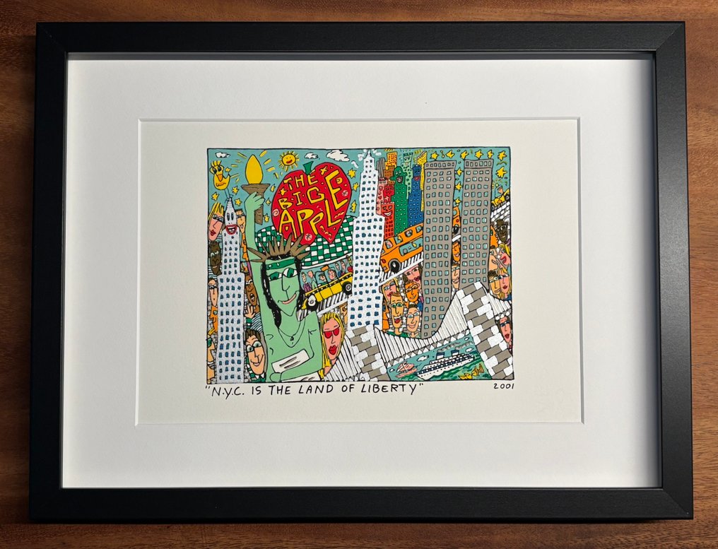James Rizzi (1950-2011) - N.Y.C. is the Land of Liberty, original silkscreen #1.0