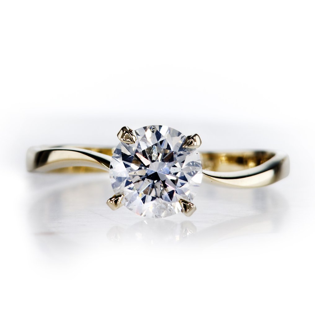 χωρίς τιμή ασφαλείας - Δαχτυλίδι αρραβώνων - 14 καράτια Κίτρινο χρυσό - 1.01ct. tw. Διαμάντι (Φυσικό) #4.3