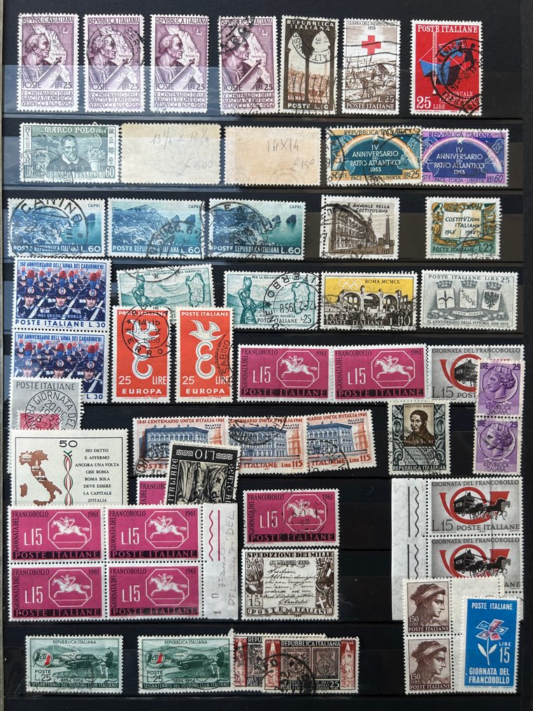意大利王国 1901/1950 - 新旧物品的集合。注意到漂亮的系列和高价值与多样性。注意到邮政部分。 - Sassone #4.3