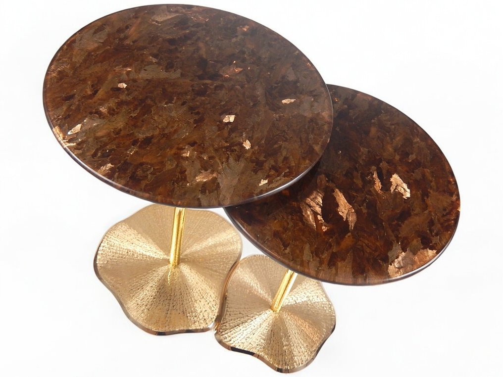 Coffee table (2) - Kamed Nuvola - Bronze, Brass, Alabaster - Cloud small tables #1.0