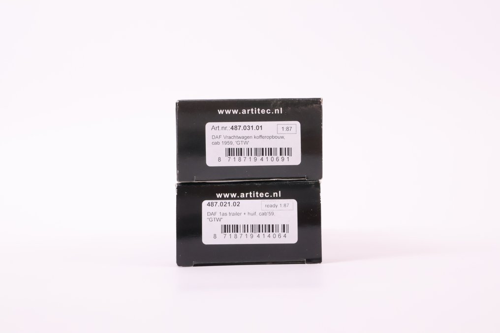 Artitec H0 - 487.031.01/487.021.02 - Modele pojazdów kolejowych (2) - Dwie ciężarówki DAF 'GTW Transporten Doetinchem' #4.3