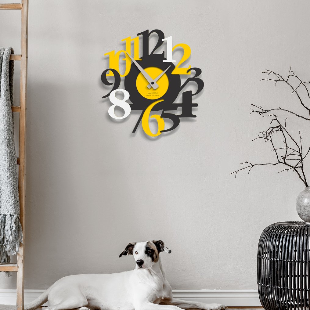 Ρολόι τοίχου - Giallobus -  Σύγχρονη Ξύλο - 2024 - 10 Glow #2.1