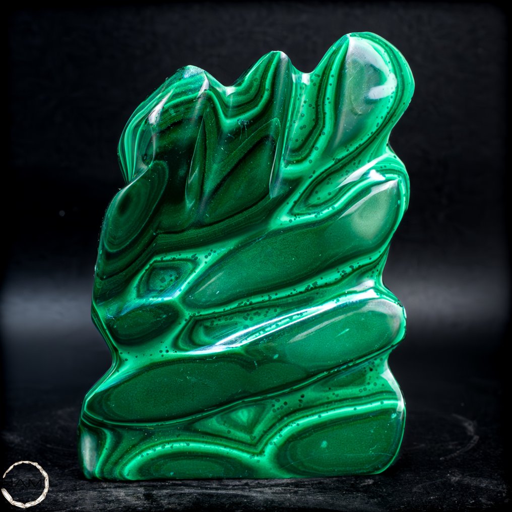 稀有的自然火焰由孔雀石制成 雕塑- 272.34 g #1.0