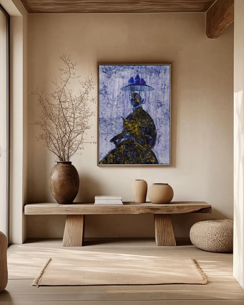 Elena Paraskeva - Fille Japonaise (2010) GERMAN ETCHING - XL - Kintsugi Technique #3.2