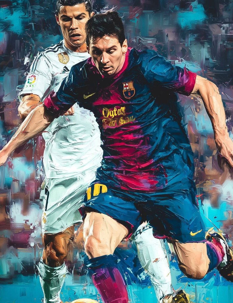 Canvas Fit - Alberto Ricardo - “Duelos Eternos: Messi vs. Cristiano, el Clásico Infinito” #4.3