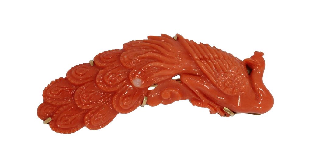 胸針 - 14 克拉 黃金 珊瑚 - Pauw 独家胸针 #4.3