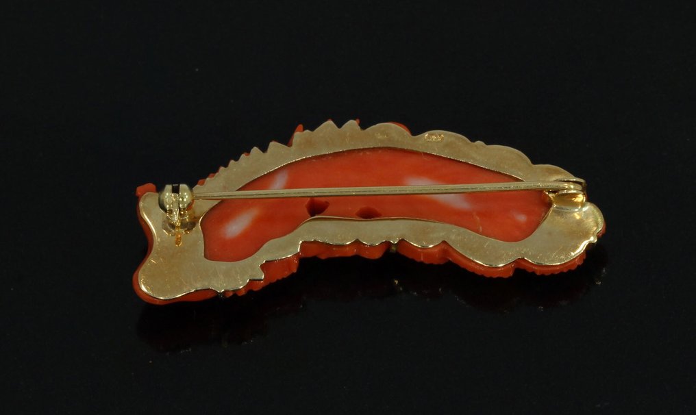 胸針 - 14 克拉 黃金 珊瑚 - Pauw 独家胸针 #3.2