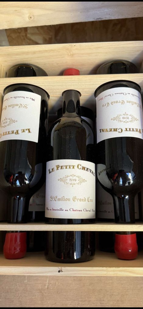2019 Chateau Cheval Blanc, Le Petit Cheval - Saint-Émilion Grand Cru - 12 Flasker (0,75 l) #2.1