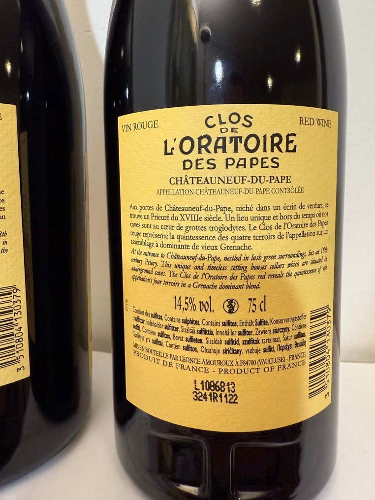 2021 Clos de L'Oratoire des Papes - Châteauneuf-du-Pape - 2 Bottles (0.75L) #2.1