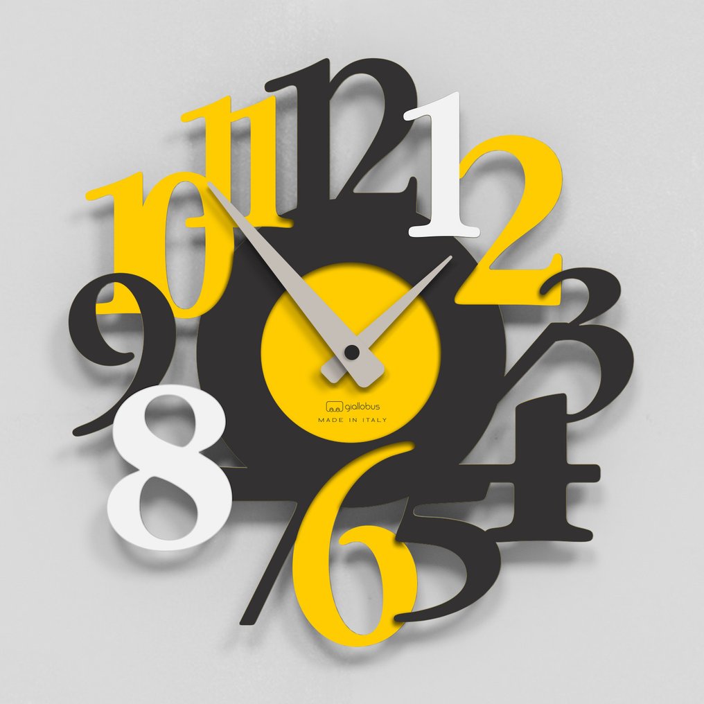 Ρολόι τοίχου - Giallobus -  Σύγχρονη Ξύλο - 2024 - 10 Glow #1.0