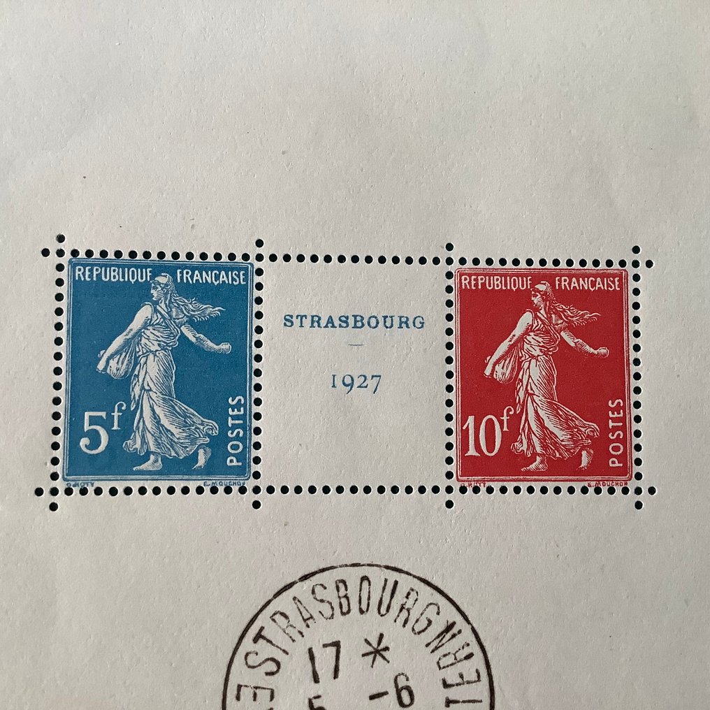 Γαλλία 1927 - Μπλοκ έκθεσης του Στρασμούρ - MNH - Yvert bloc 2a #3.2