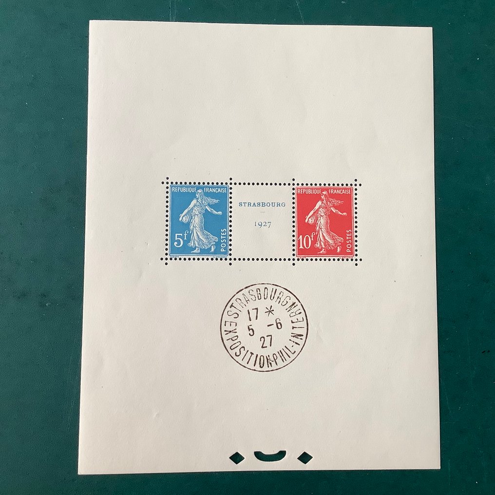Γαλλία 1927 - Μπλοκ έκθεσης του Στρασμούρ - MNH - Yvert bloc 2a #1.0