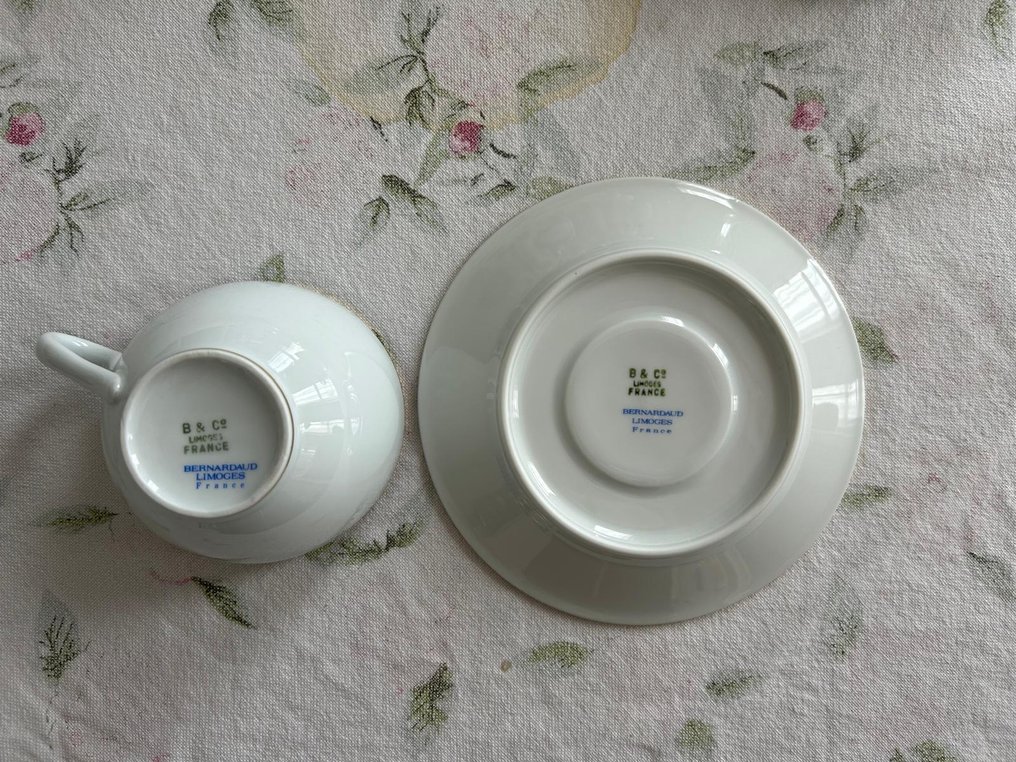 Bernardaud & Co. Limoges - Φλιτζάνι και πιατάκι (4) - Modèle Dauphin - Πορσελάνη #3.2